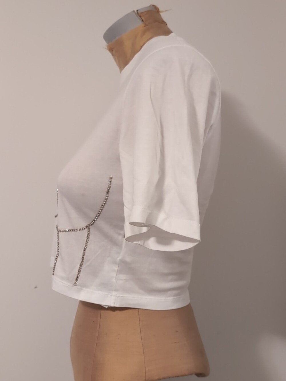 Sandro Rhinestone Crop Top - Picture 2 of 3